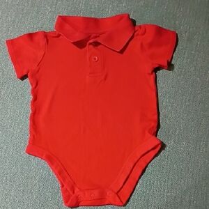 Garanimals Bright Red Polo Collar Bodysuit